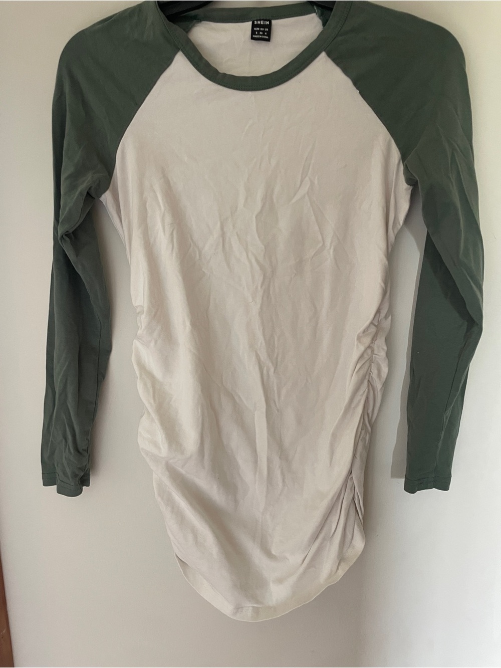 Shein Maternity Baseball Top